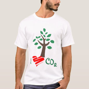 Amo la camisa del árbol del dióxido de carbono del