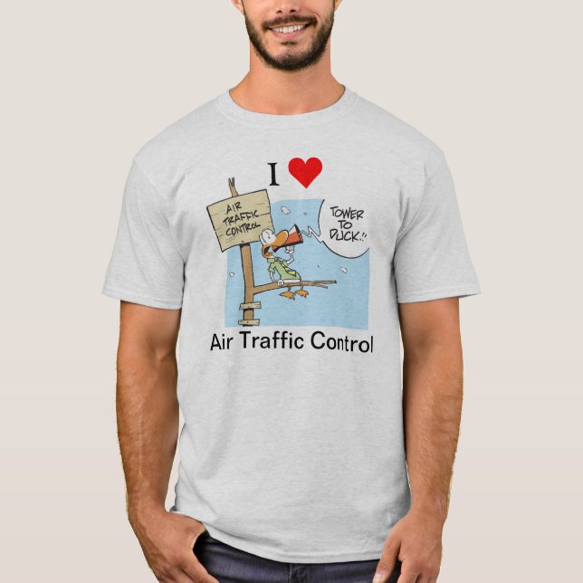 Amo la camisa del dibujo animado del controlador (Anverso)