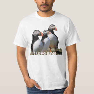 Amo la camisa del frailecillo de los pájaros