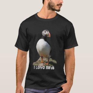 Amo la camisa del frailecillo de los pájaros