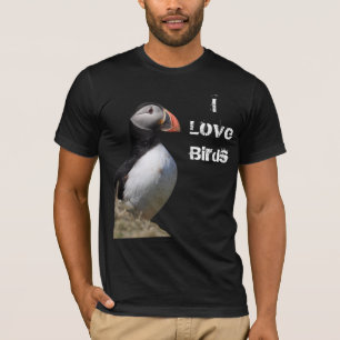 Amo la camisa del frailecillo de los pájaros