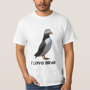 Amo la camisa del frailecillo de los pájaros
