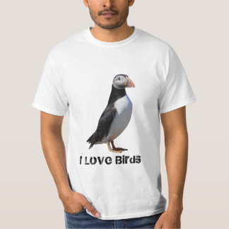 Amo la camisa del frailecillo de los pájaros