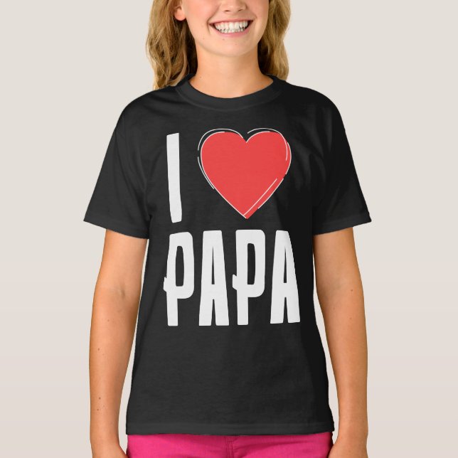 Amo la Camisa Infantil PAPA - Dulce Regalo del Día (Anverso)