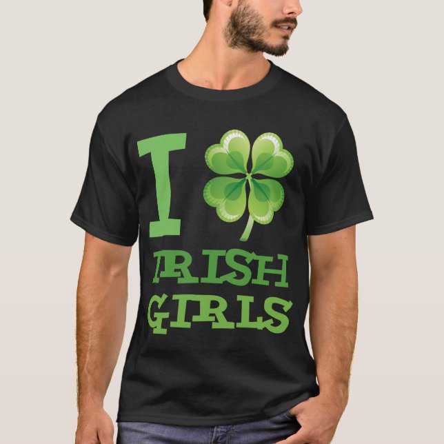 Amo la camisa irlandesa de los chicas (Anverso)