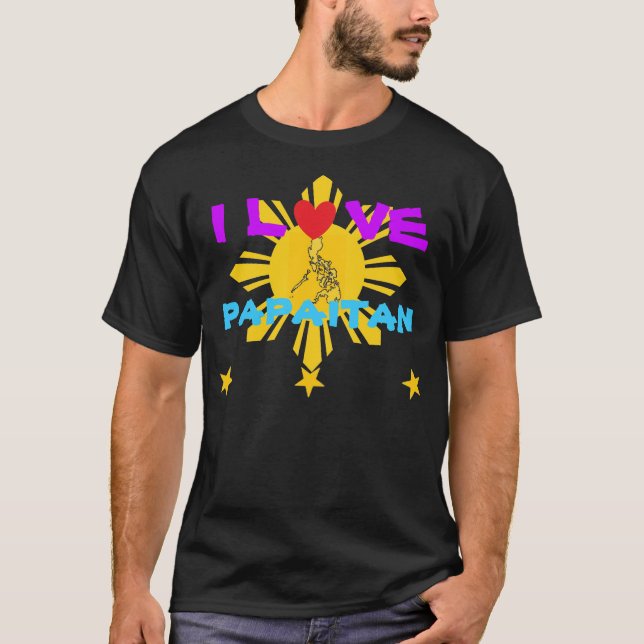 Amo la camisa oscura básica de Papaitan (Anverso)