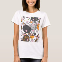 Amo la camisa sport de las mujeres de los gatitos