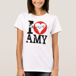 Amo la camiseta 1 del Amy