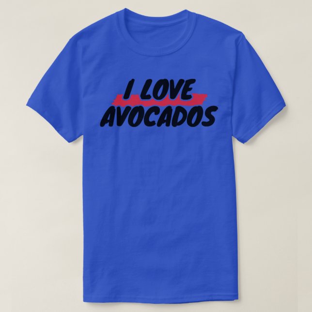Amo la camiseta aguacates (Diseño del anverso)