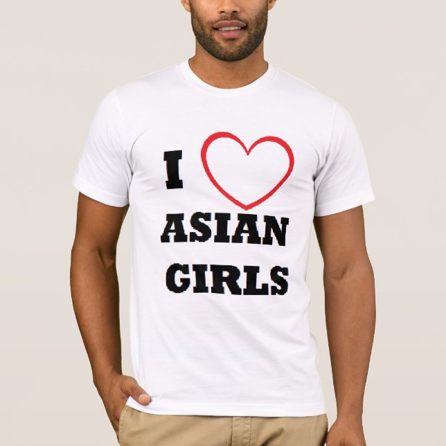 Amo la camiseta asiática de los chicas (Anverso)