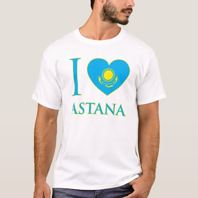 Amo la camiseta básica de Astaná (Anverso)