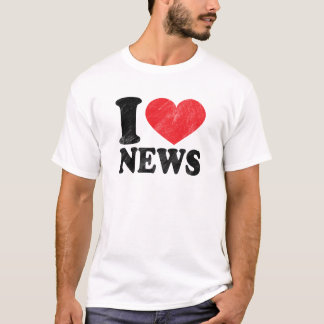 Amo la camiseta básica de las noticias