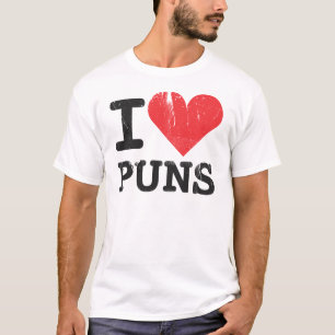 Amo la camiseta básica de los retruécanos