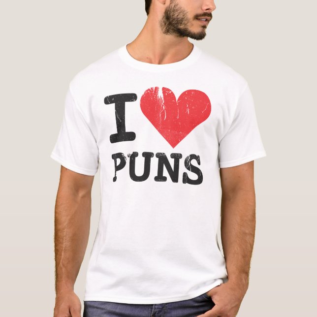 Amo la camiseta básica de los retruécanos (Anverso)
