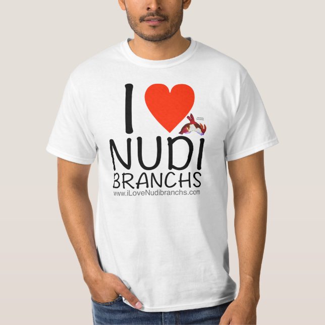 Amo la camiseta blanca de Nudibranchs para los (Anverso)