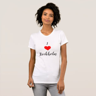 Amo la camiseta cabida de las mujeres de