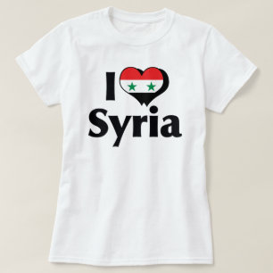 Amo la camiseta con bandera siria