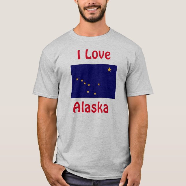 Amo la camiseta de Alaska (Anverso)
