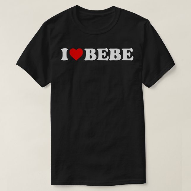 Amo la camiseta de Bebe (Diseño del anverso)