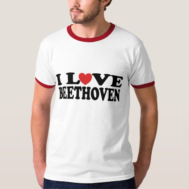 Amo la camiseta de Beethoven (Anverso)