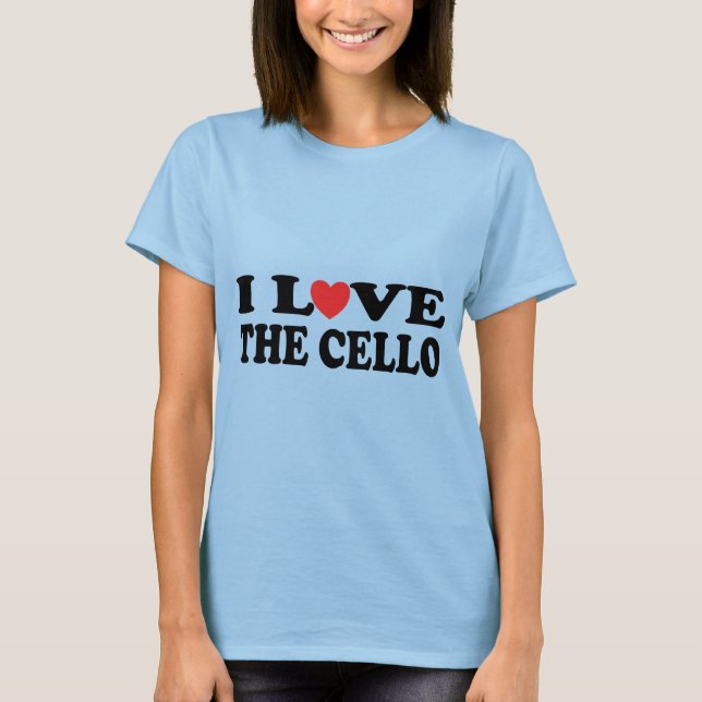 Amo La Camiseta De Cello Womens (Anverso)