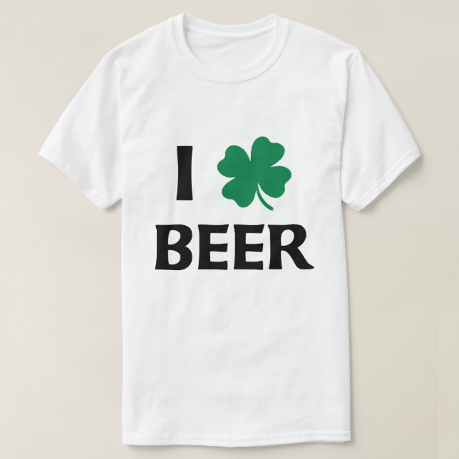 Amo la camiseta de cerveza (Diseño del anverso)