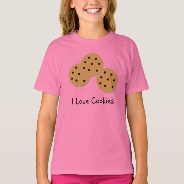 Amo la camiseta de Cookies (Anverso)