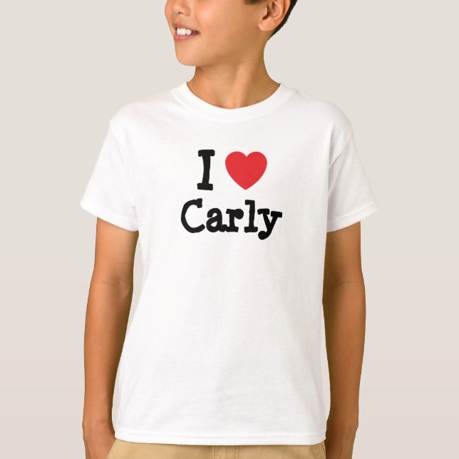 Amo la camiseta de corazón de Carly (Anverso)