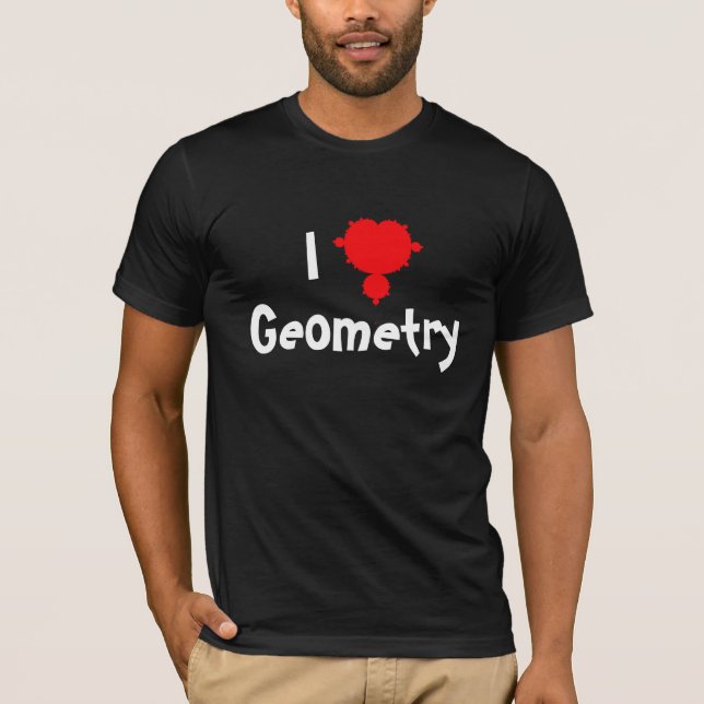 Amo la camiseta de geometría (Anverso)