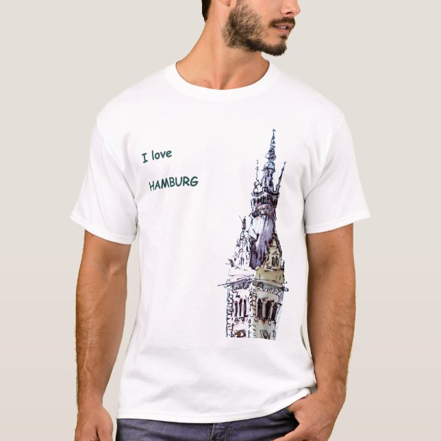 Amo la camiseta de Hamburgo (Anverso)