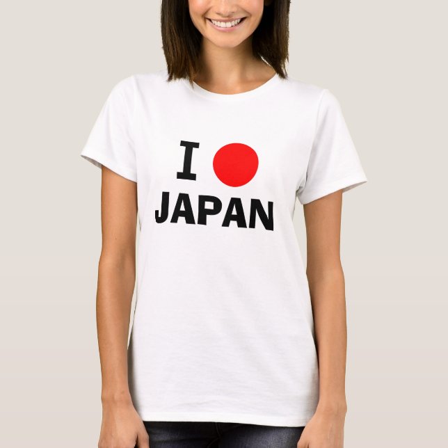 Amo la camiseta de Japón (Anverso)