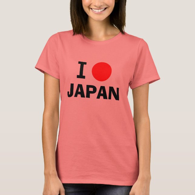 Amo la camiseta de Japón (Anverso)