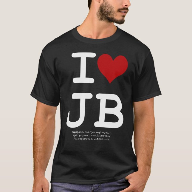 Amo la camiseta de JB (negro) (Anverso)