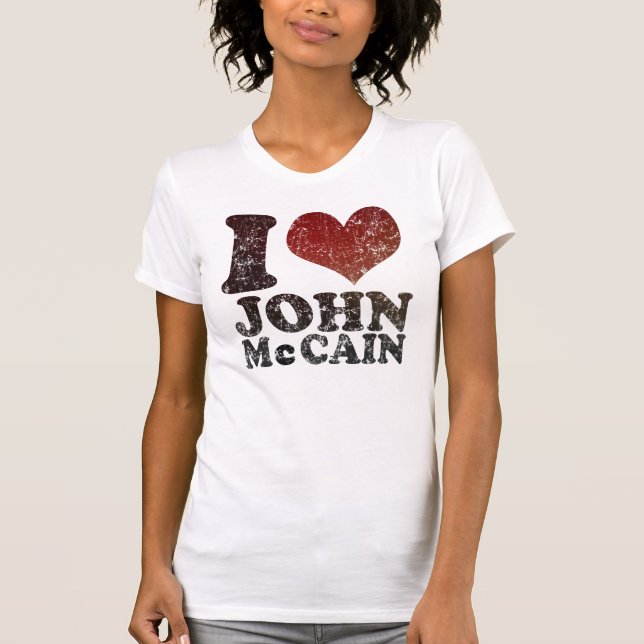 Amo la camiseta de John McCain (Anverso)