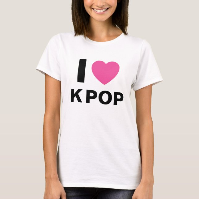 Amo la camiseta de K POP (Anverso)