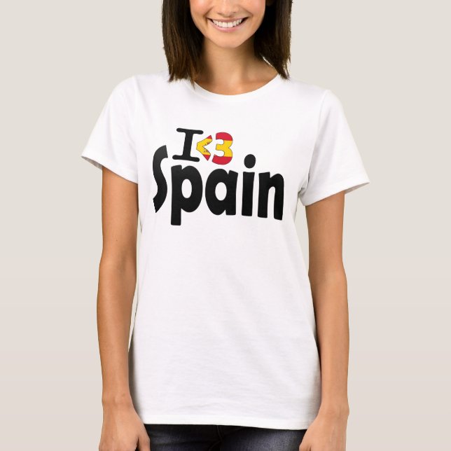 Amo la camiseta de la bandera de España (Anverso)