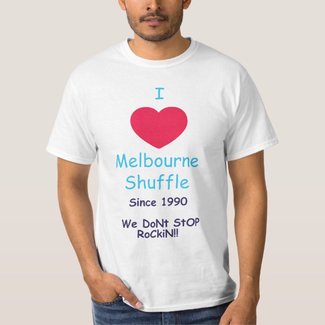 Amo la camiseta de la barajadura de Melbourne (Anverso)