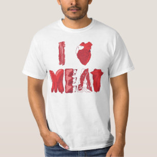 Amo la camiseta de la carne
