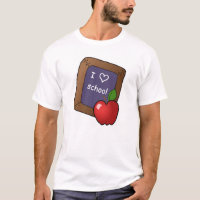 Amo la camiseta de la escuela
