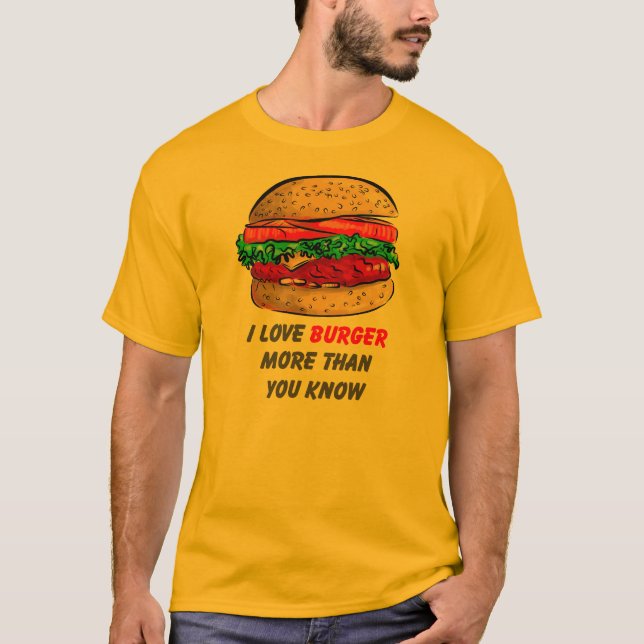 Amo la camiseta de la hamburguesa (Anverso)