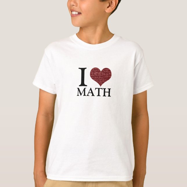Amo la camiseta de la matemáticas (Anverso)