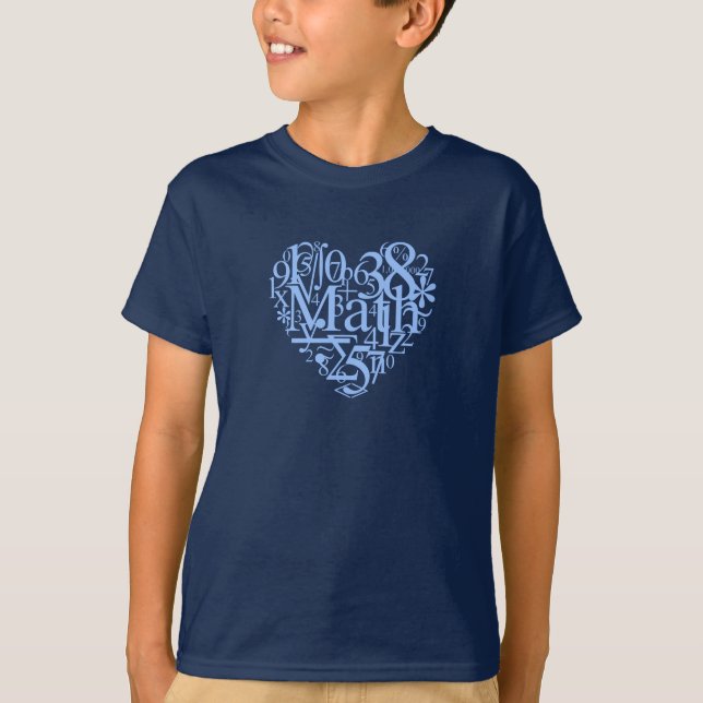 Amo la camiseta de la matemáticas (Anverso)