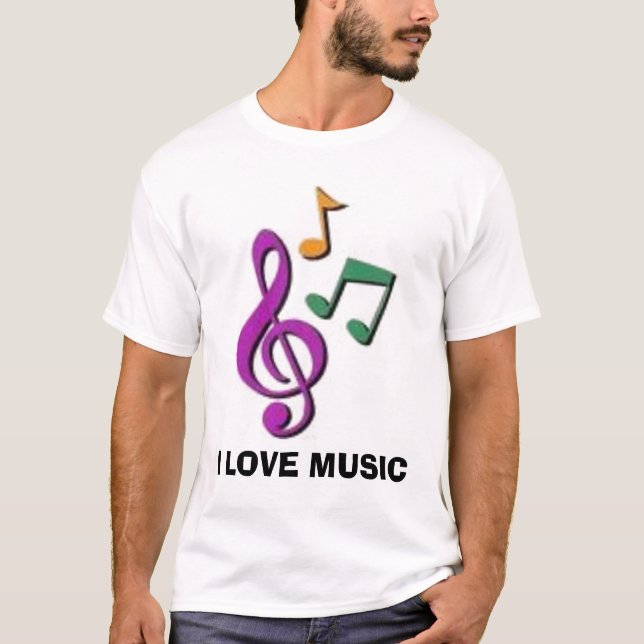 Amo la camiseta de la música (Anverso)
