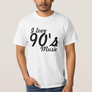Amo la camiseta de la música de los años 90