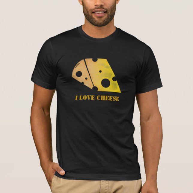 Amo la camiseta de la oscuridad del queso (Anverso)