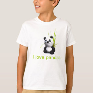 Amo la camiseta de la panda