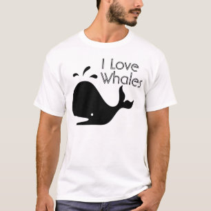 Amo la camiseta de las ballenas