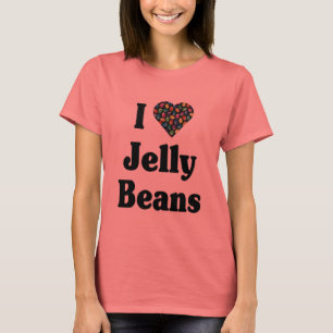 Amo la camiseta de las habas de jalea