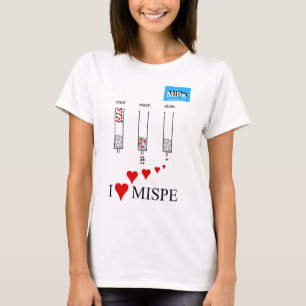 Amo la camiseta de las mujeres de MISPE