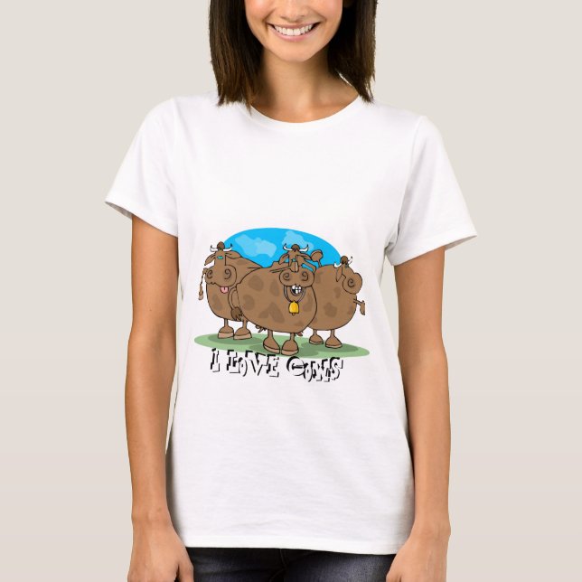 Amo la camiseta de las vacas (Anverso)